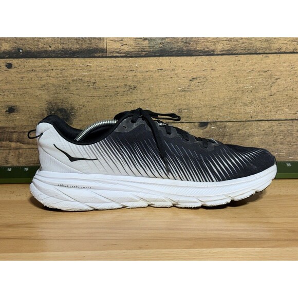 ?Hoka One One Rincon 3 Running Shoes Mens Size 12 Black/White Athletic Sneaker